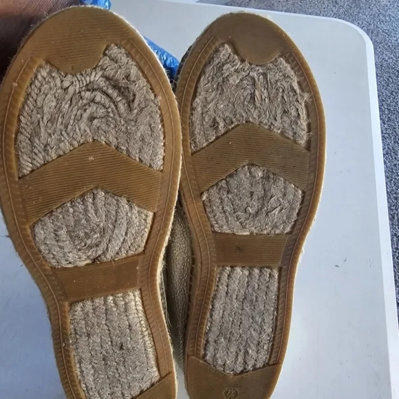 Kate Spade Platform Loafers 7.5 Gold Metallic Women Loranne Slip On Accents Bow - Picture 8 of 13